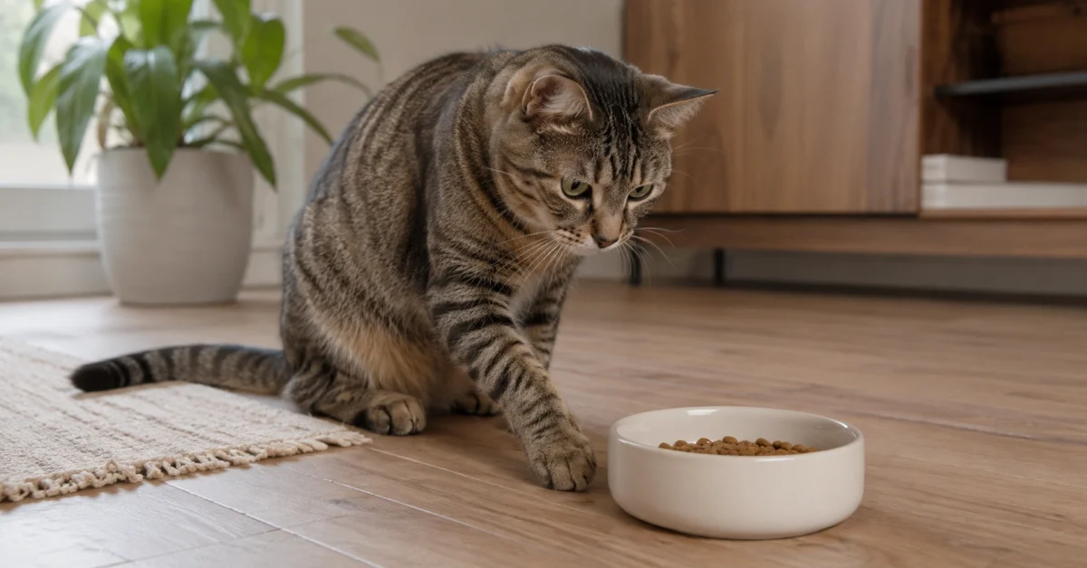 Wondering why your cat covers their food? Learn why cats paw around food bowls, when it is normal, and when appetite changes may need attention.